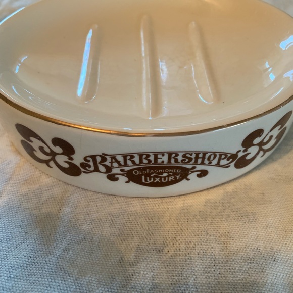 Vintage Barbershop Mug & Soap Dish - Picture 2 of 8
